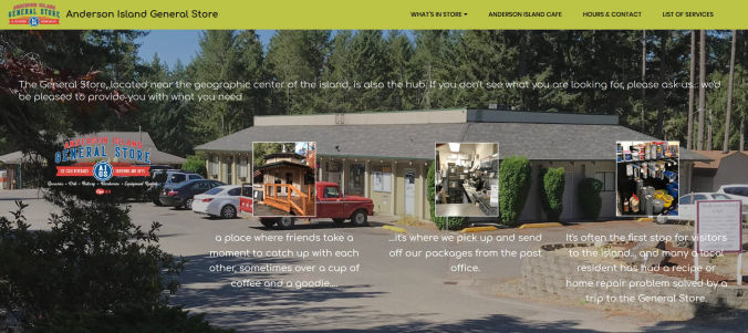 Anderson Island General Store responsive web site